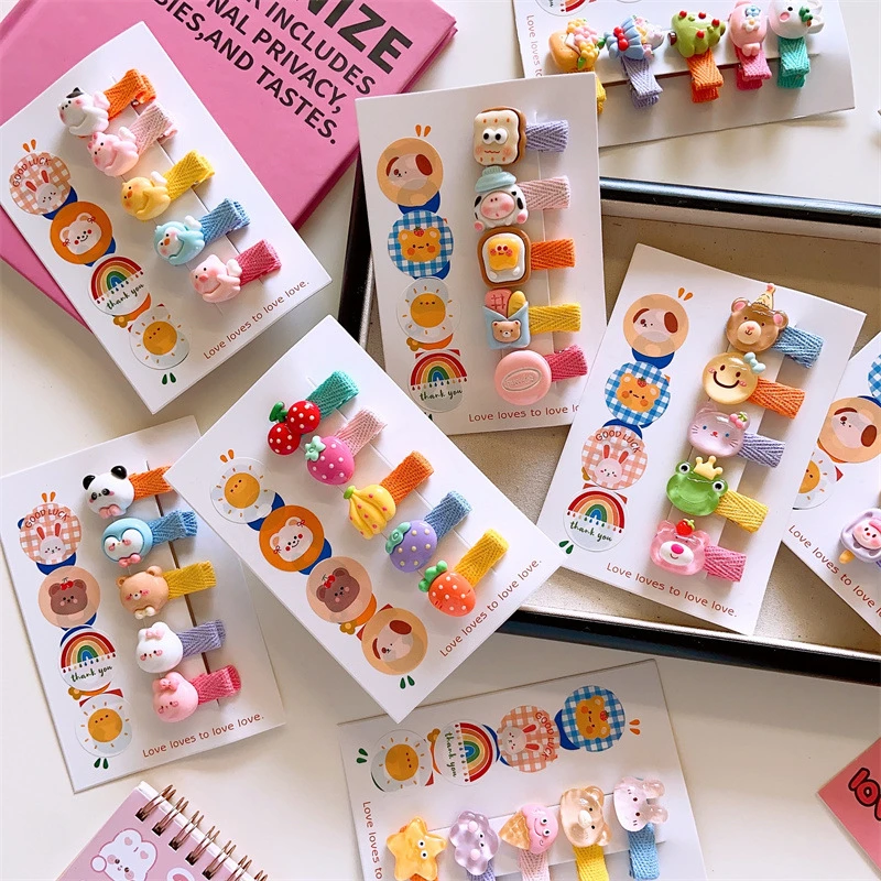 碎发发夹新款宝宝发夹不伤发婴幼儿发饰婴儿全包布头饰边夹发卡头