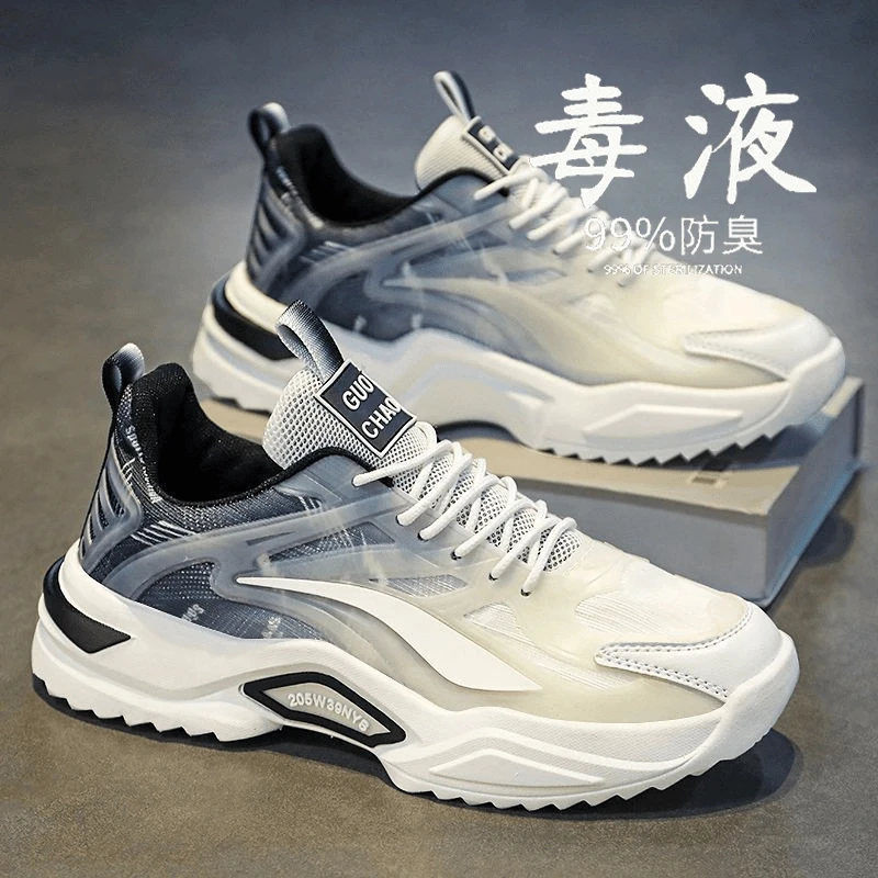 023RF秋季男鞋新款运动鞋休闲鞋网面老爹百搭潮鞋透潮流学生跑步