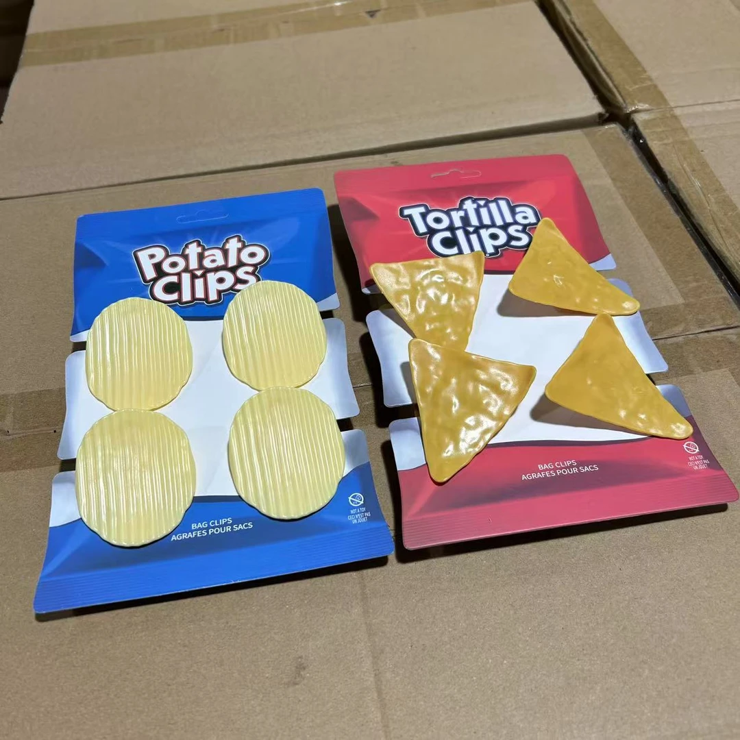 薯片玉米脆片手账夹封口夹收纳夹居家日用4个/包