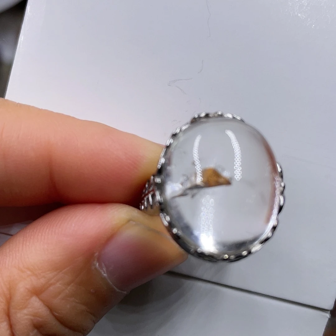 【闪购商品】水晶珠宝半成品银S925镶嵌戒指
