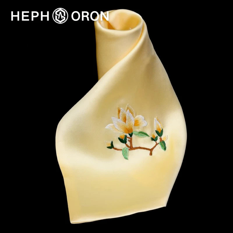 HEPHSORON苏绣真丝丝巾女新款送妈妈薄款气质围巾桑蚕丝方巾礼盒