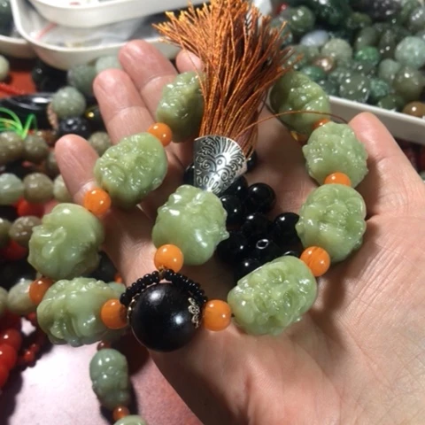 天然辰砂灿***子手串手链现货