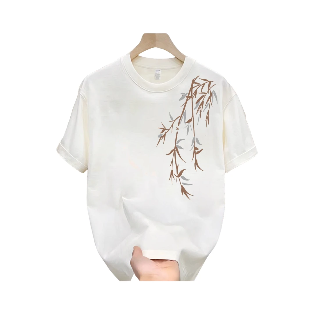 男士短袖恤夏季新款宽松大码男装国潮印花体恤男款休闲百搭上衣