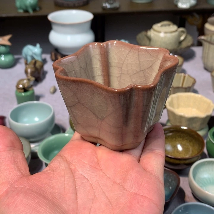 龙泉青瓷哥窑四方