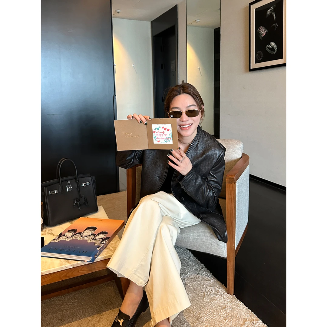 YANGLE_黑色皮衣女款2025年春季新款宽松显瘦复古廓形绵羊皮外套