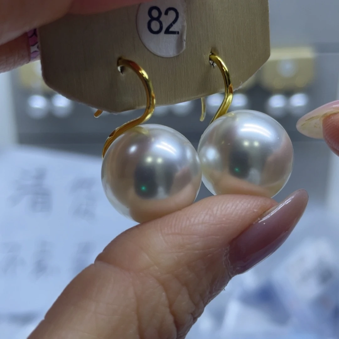 银S925镶嵌淡水珍珠耳饰