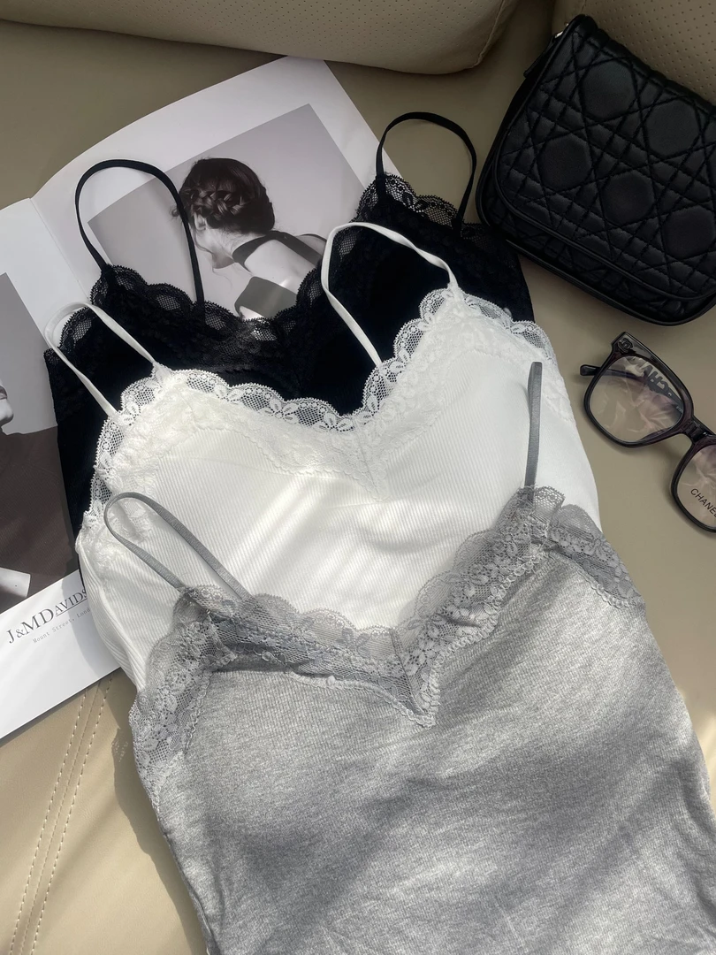 【MEEUMI】春季女装人棉吊带背心黑白灰百搭TC1978YM