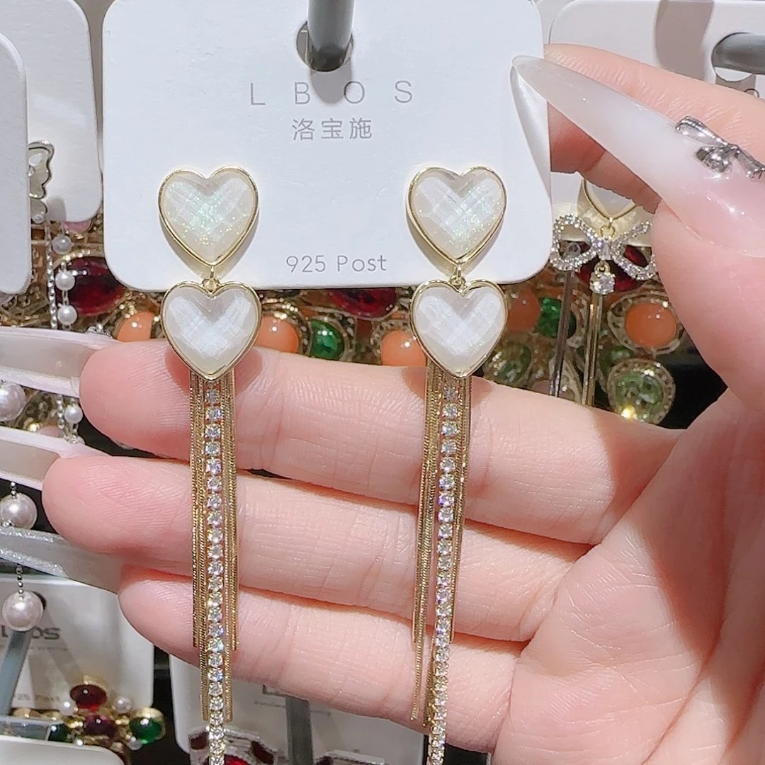 铜合金925银锆石耳环