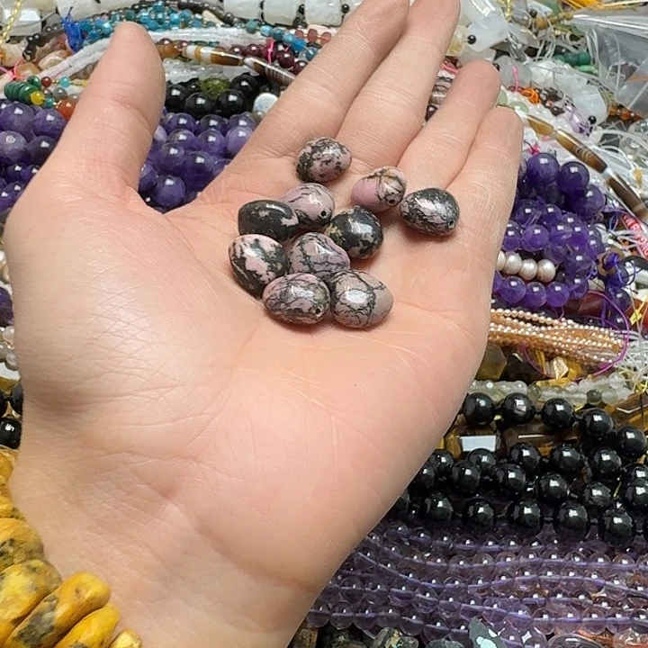 玛瑙/玉髓未镶嵌珠宝半成品三颗15mm蔷薇屁桃