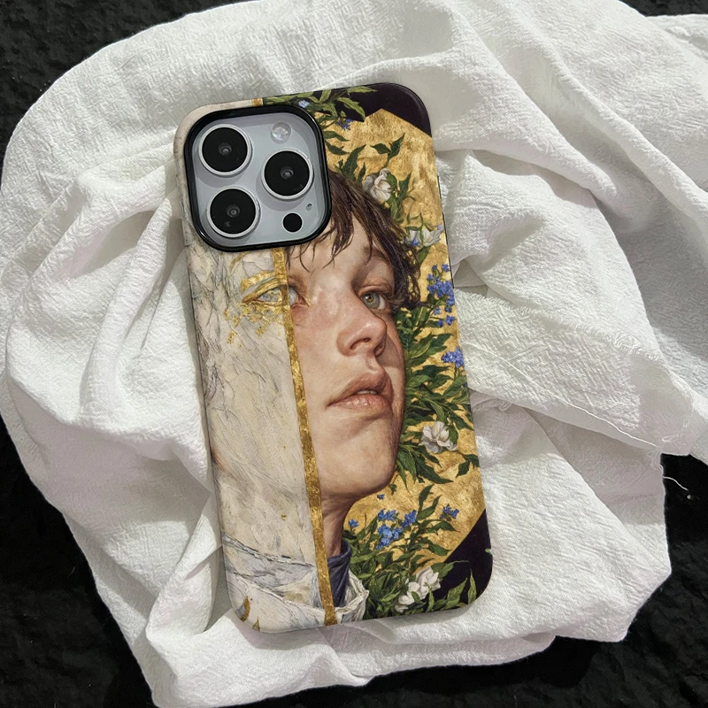 艺术男孩苹果15promax手机壳iphone16华为12小米14适用13创意vivo