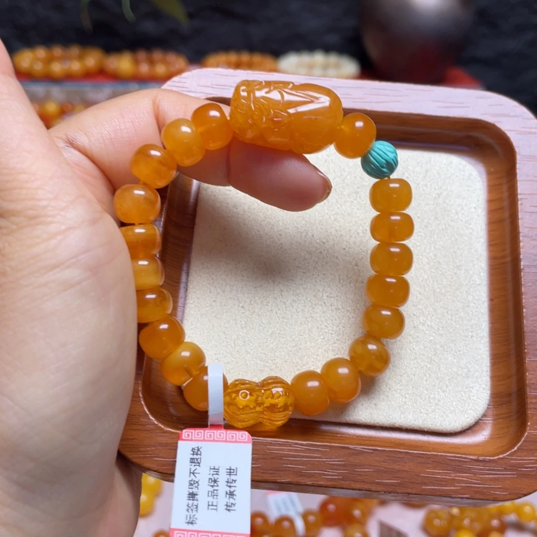 未镶嵌蜜蜡手链手串