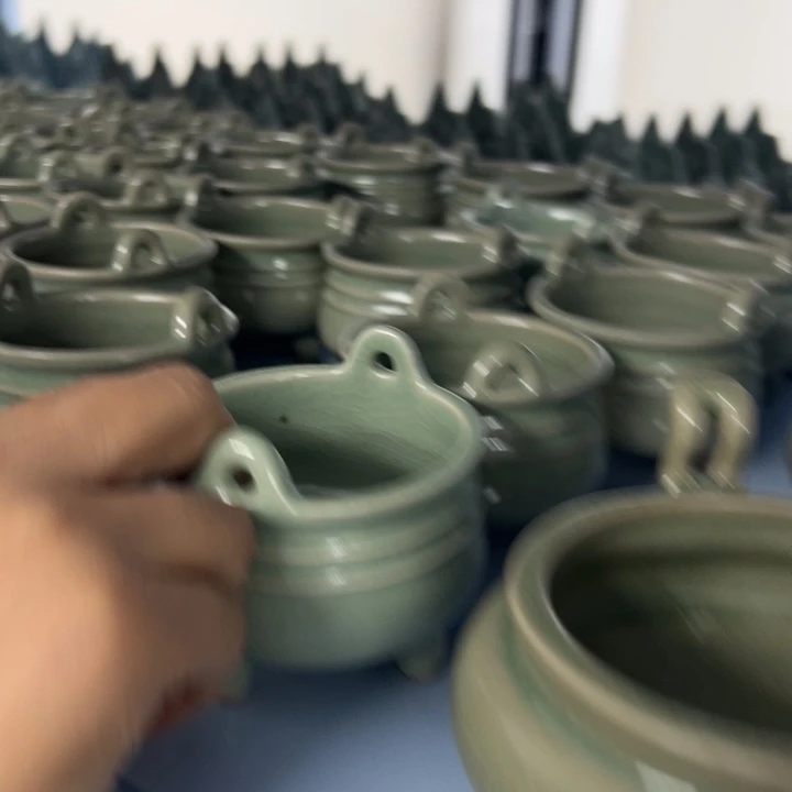 莫***漠陶摆件原产地原矿釉汝瓷