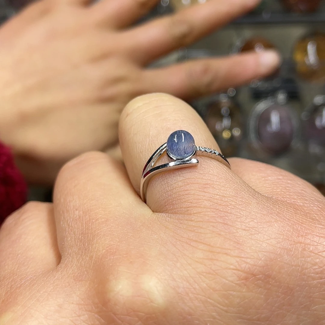 【闪购商品】水晶珠宝半成品银S925镶嵌戒指