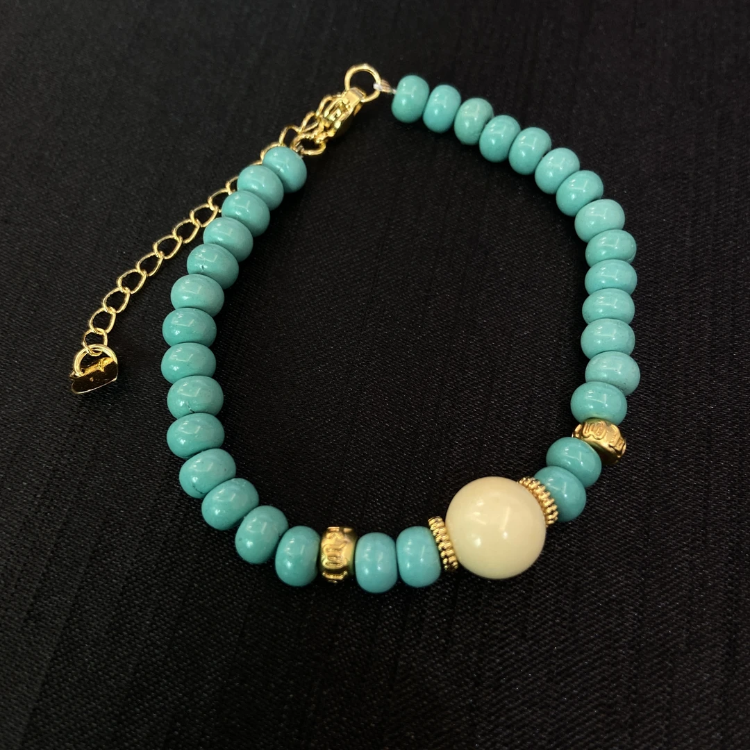 绿松蜜蜡手链6m*（多样性发一个）132