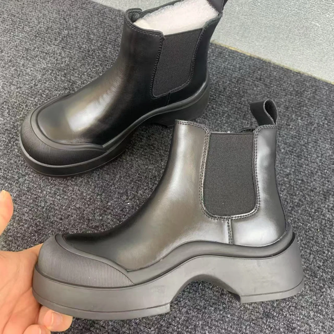 休闲百搭潮流厚底英伦风秋冬系带时尚马丁靴X7375