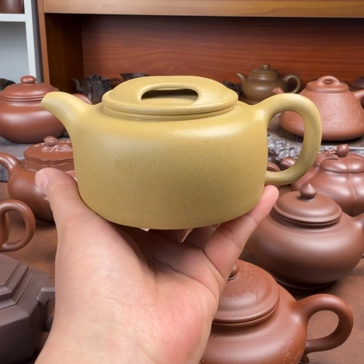 茶壶紫砂半手工牛盖容量220