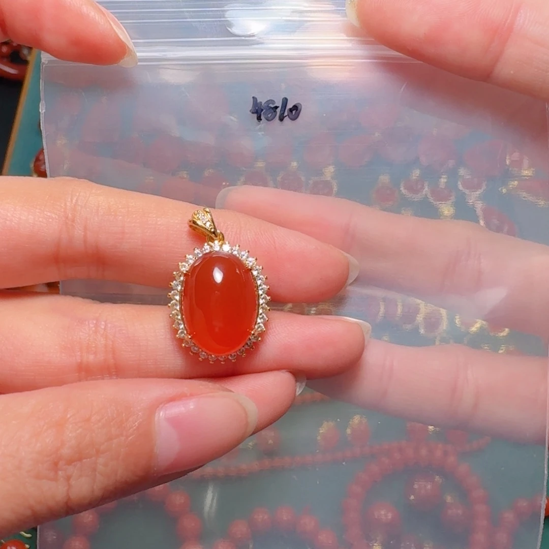 南红玛瑙南红银S925镶嵌