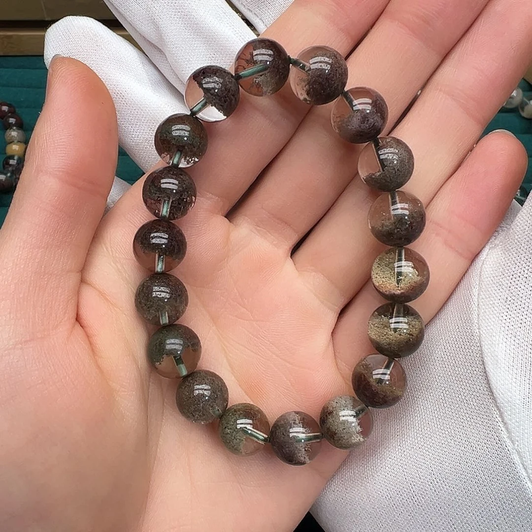 手串水晶未镶嵌绿幽灵半盆11.2