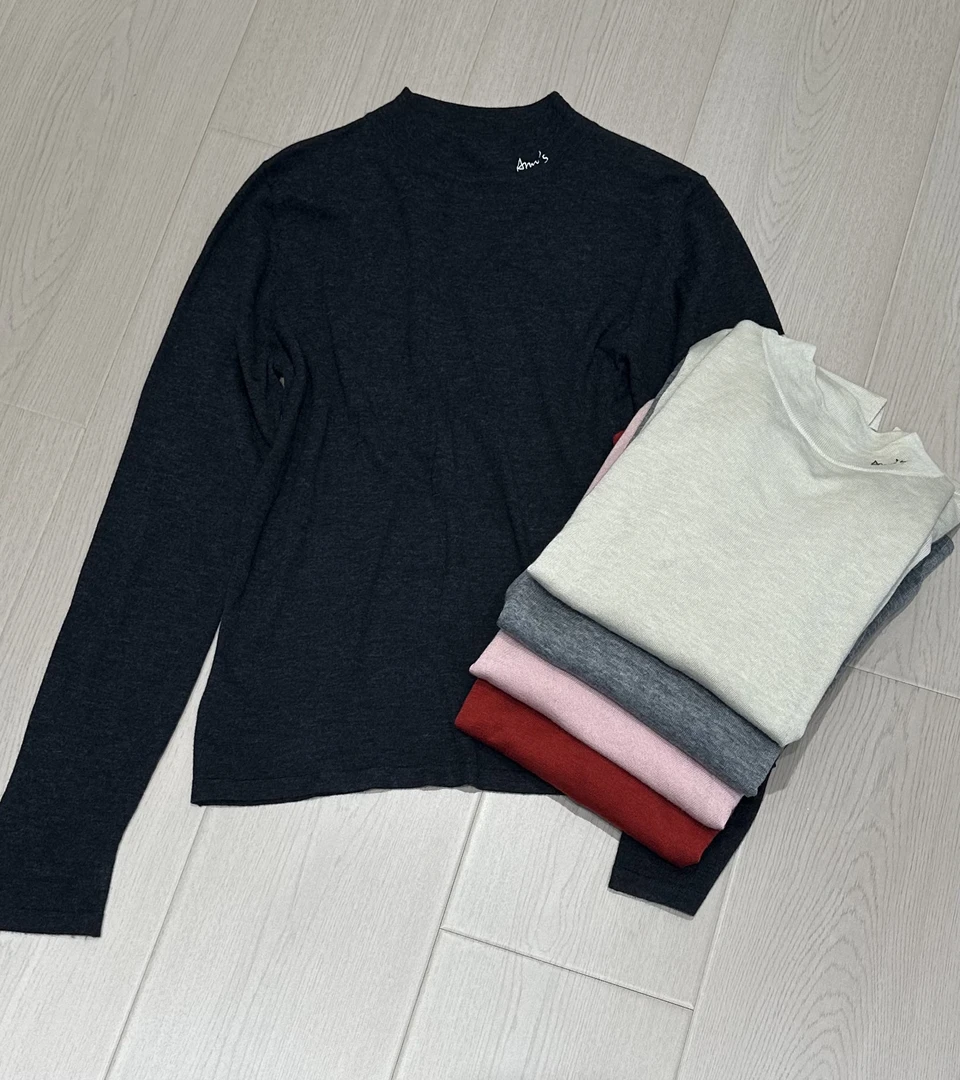 蜜地苏拉&5915新款羊毛衫简约款中领领口字母超细毛衣