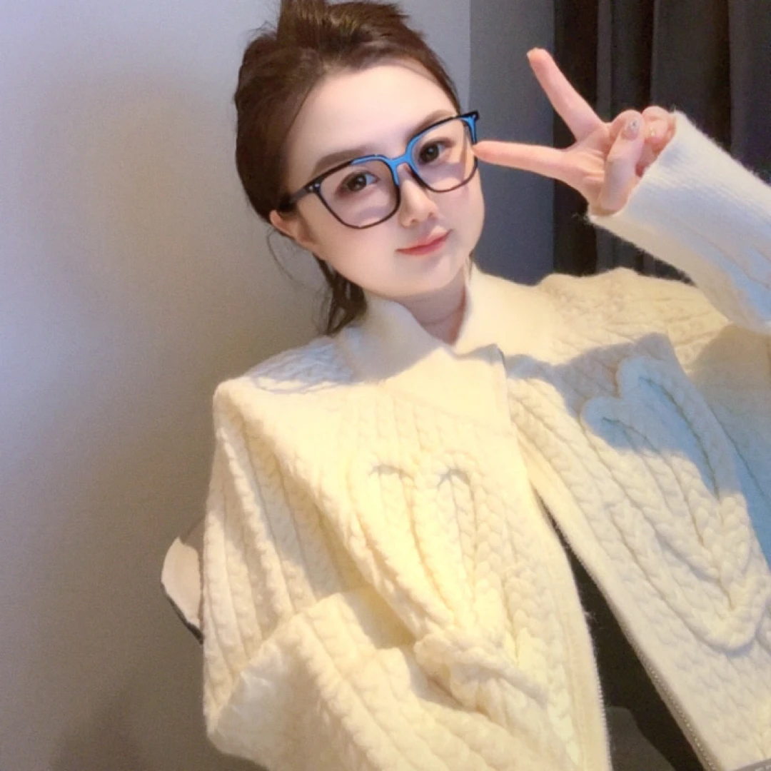 毛绒秋冬厚款长袖针织加厚毛针织衫秋季韩版常规款