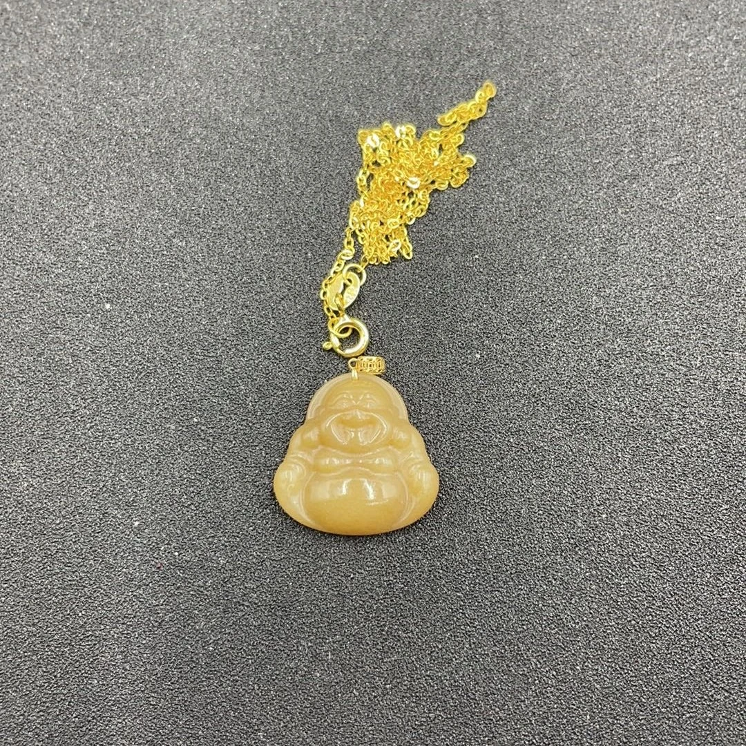 BY0122FSYN标32 和田玉佛公挂件