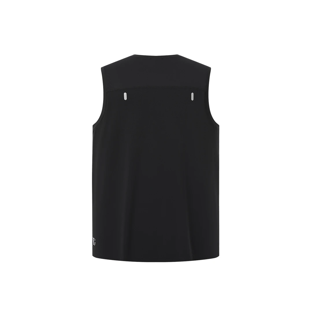 CHINISM赤尘 跑步运动T恤夏季无袖男士男上衣宽松透气宽松型圆领