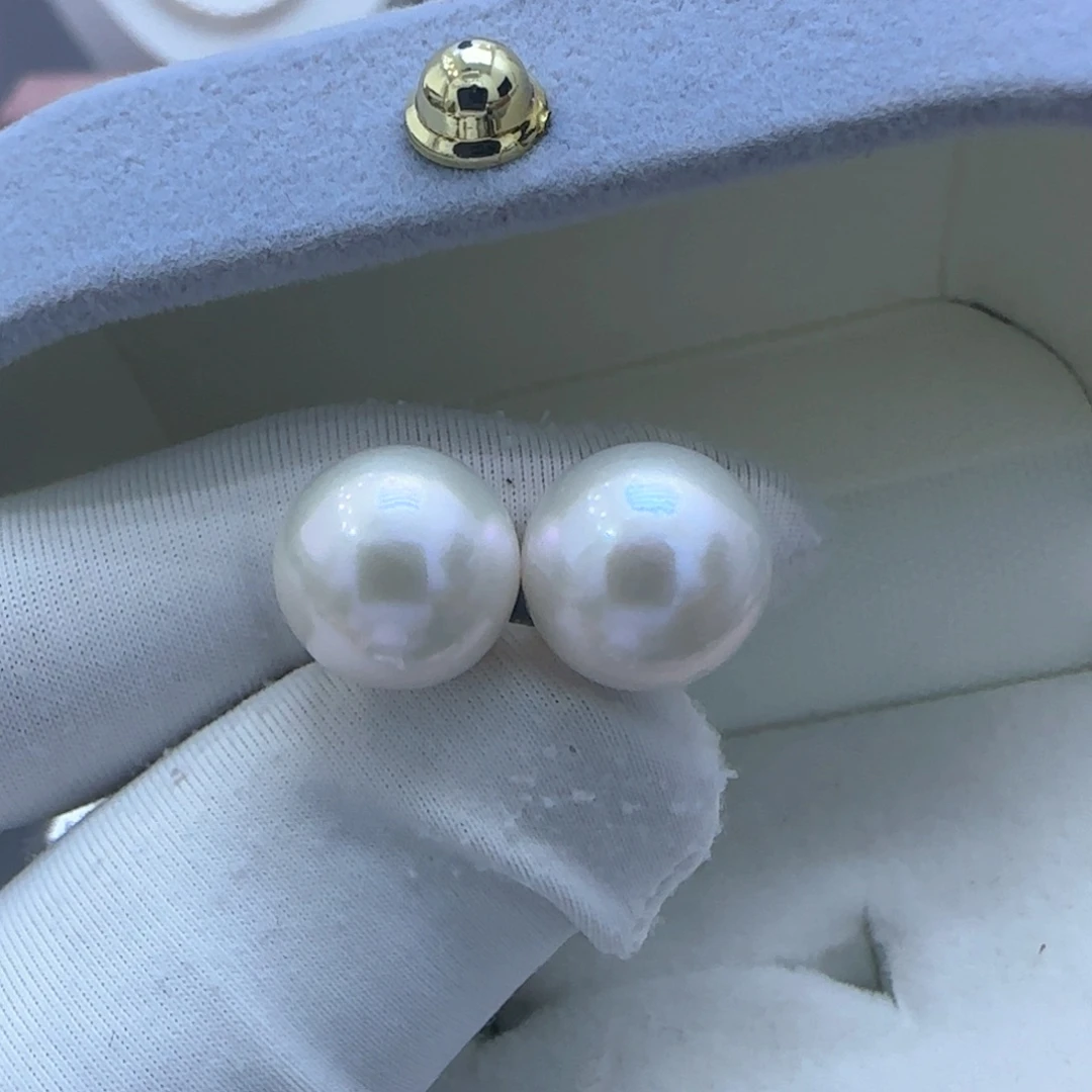 银S925镶嵌淡水珍珠耳饰