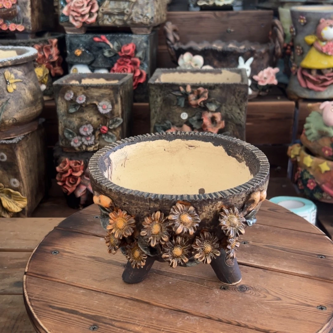 红陶青藤多肉花盆