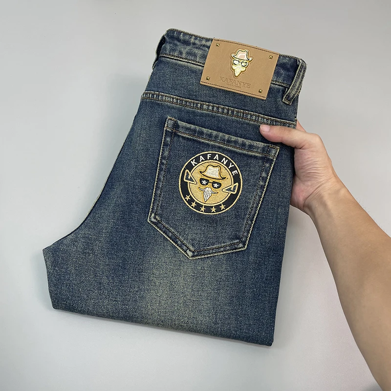 9902  秋季牛仔裤男高品质修身小直筒男裤男士显高牛仔裤男