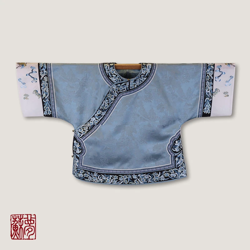 蘇夢【春华】香云纱手绣瑞鹤中式圆领斜襟上衣01031392