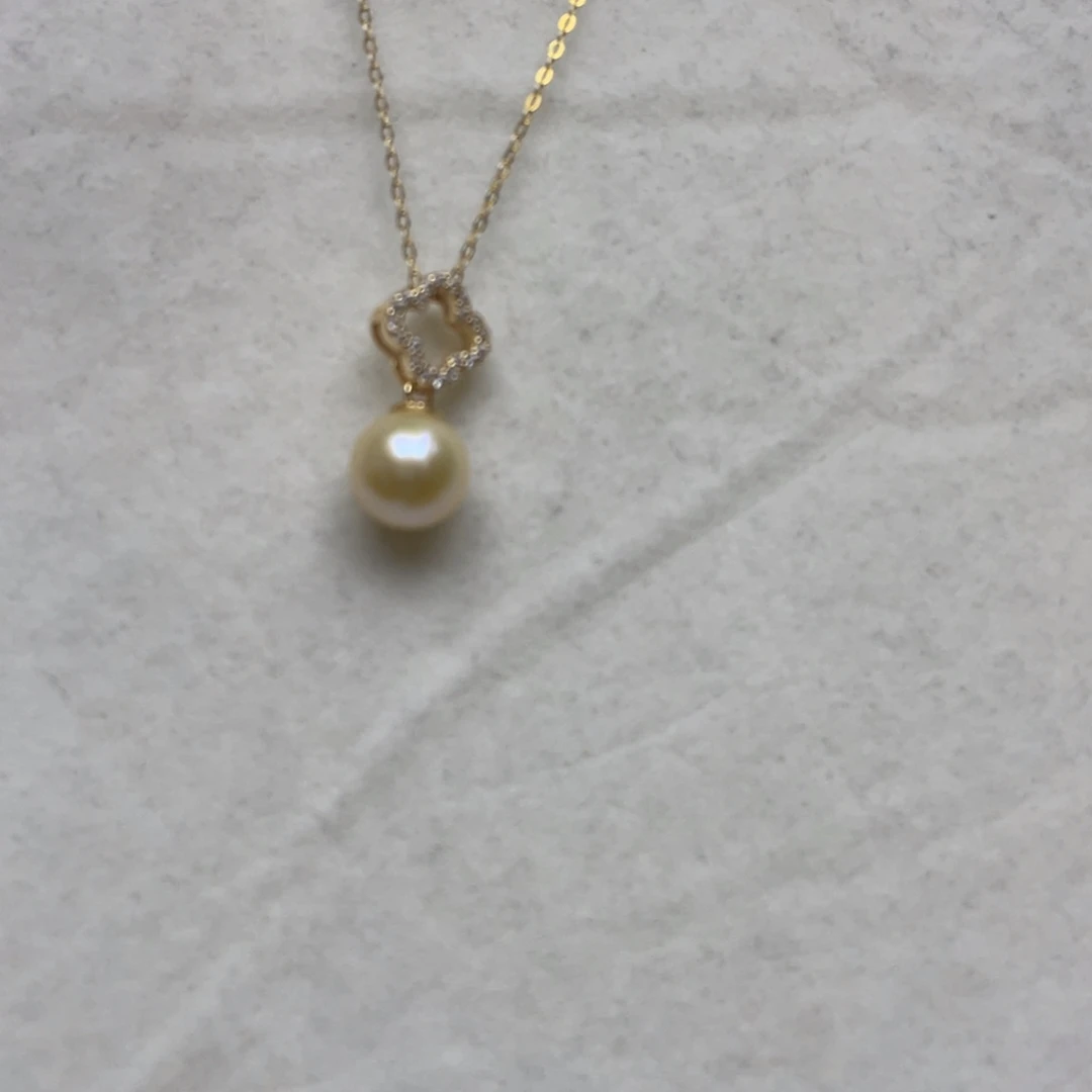 海水珍珠项链银S925镶嵌