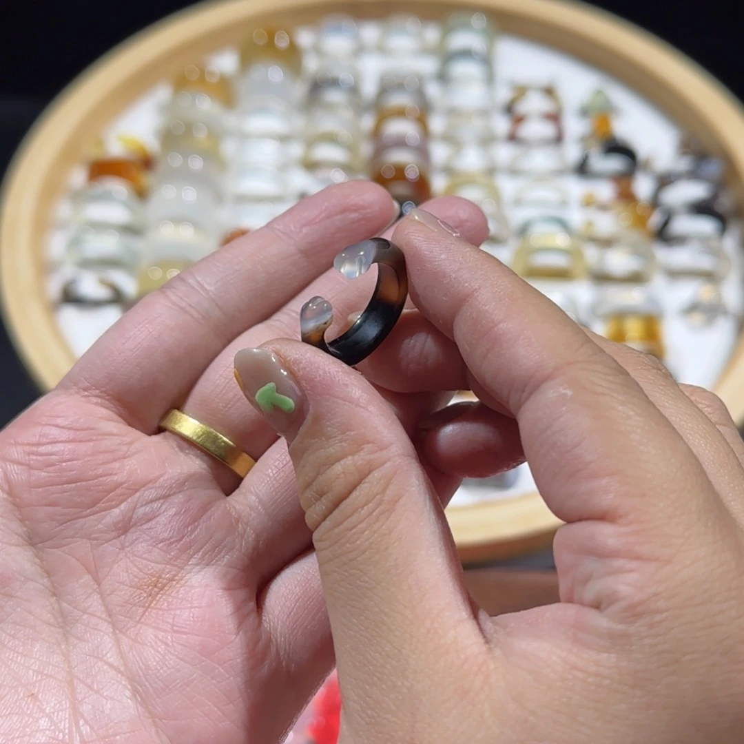 玛瑙/玉髓合金戒指