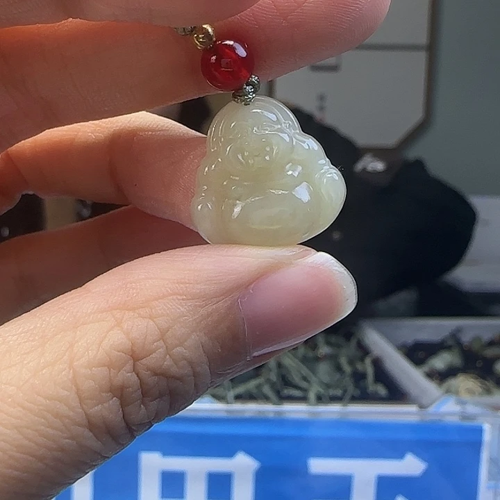 和田玉未镶嵌颈饰15mm