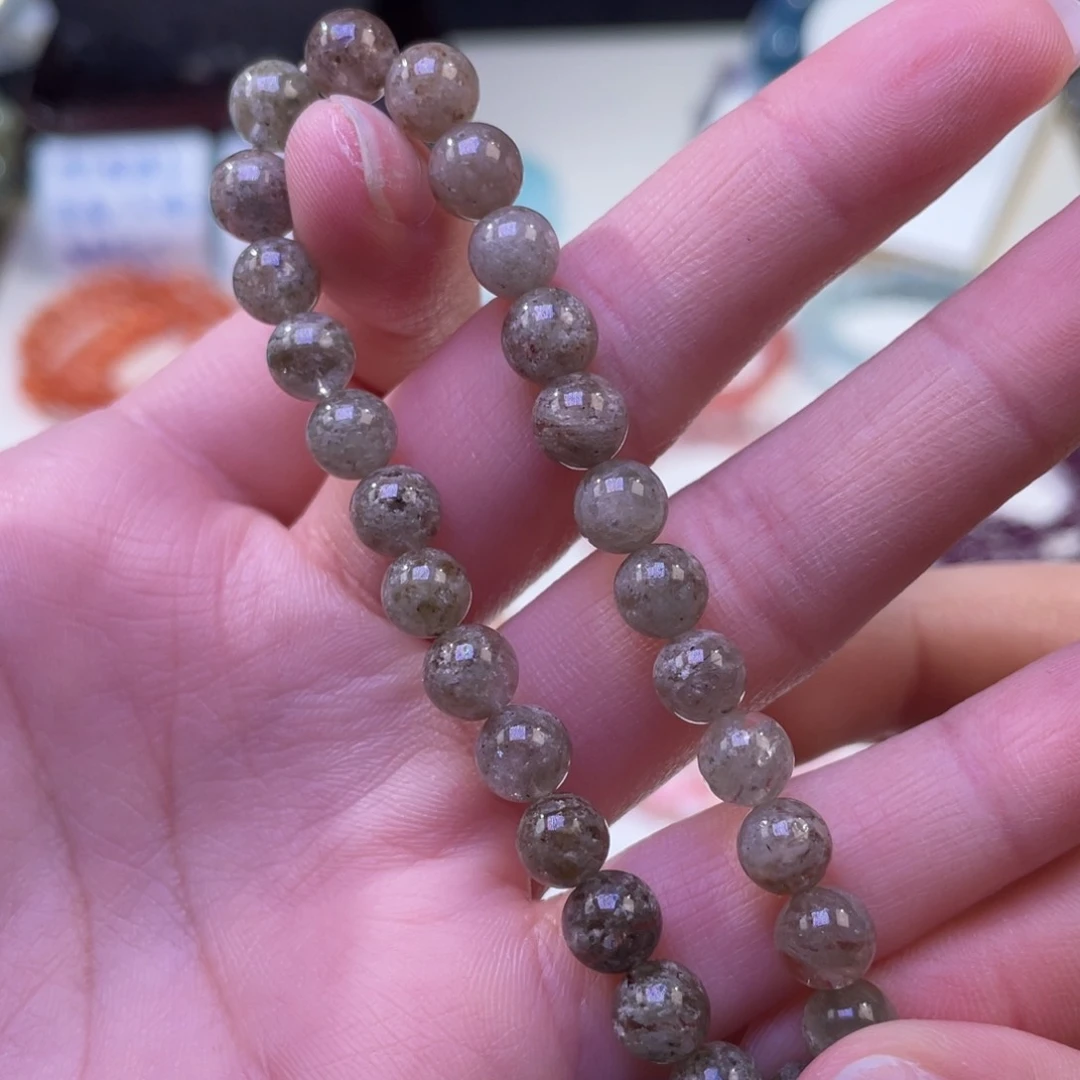 未镶嵌手链水晶抹茶绿幽灵6.8mm