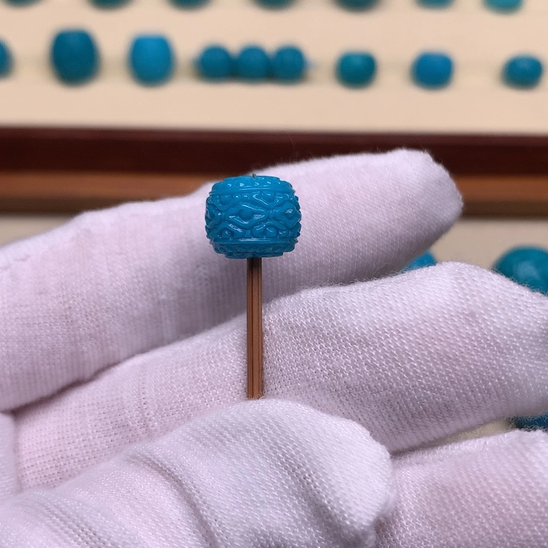 绿松石未镶嵌天然原矿绿松石云纹10.5