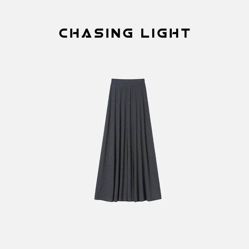 CHASING LIGHT【灰色百搭半裙#】Q1909/284号