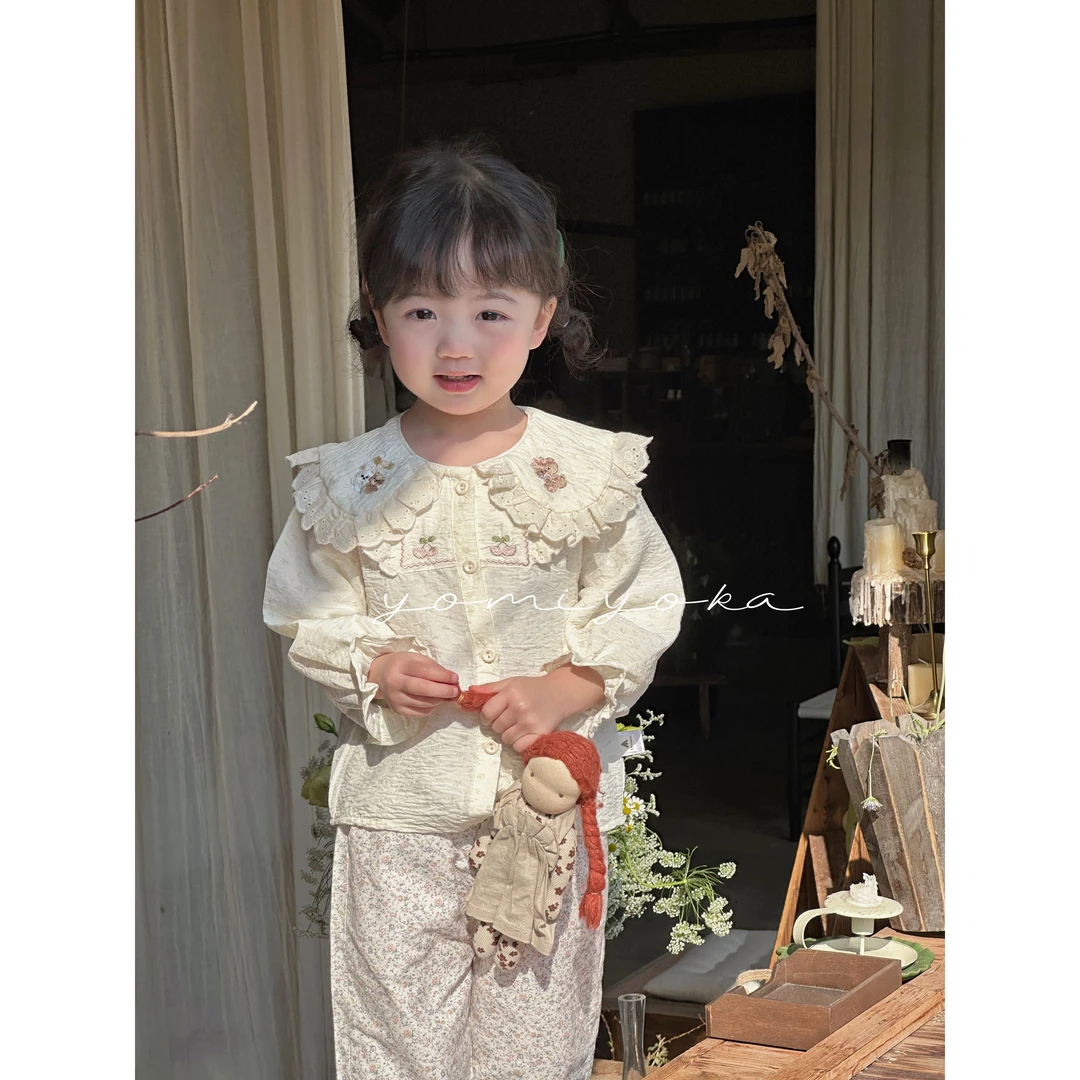 【现货】251-优米优卡-童装2025年新款薄款娃娃衫上衣 -251035