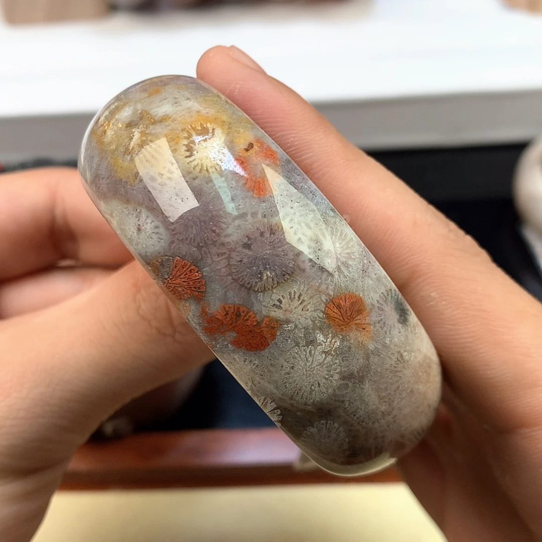 【闪购商品】颈饰未镶嵌硅化珊瑚（珊瑚玉）65号共生大花花好美！