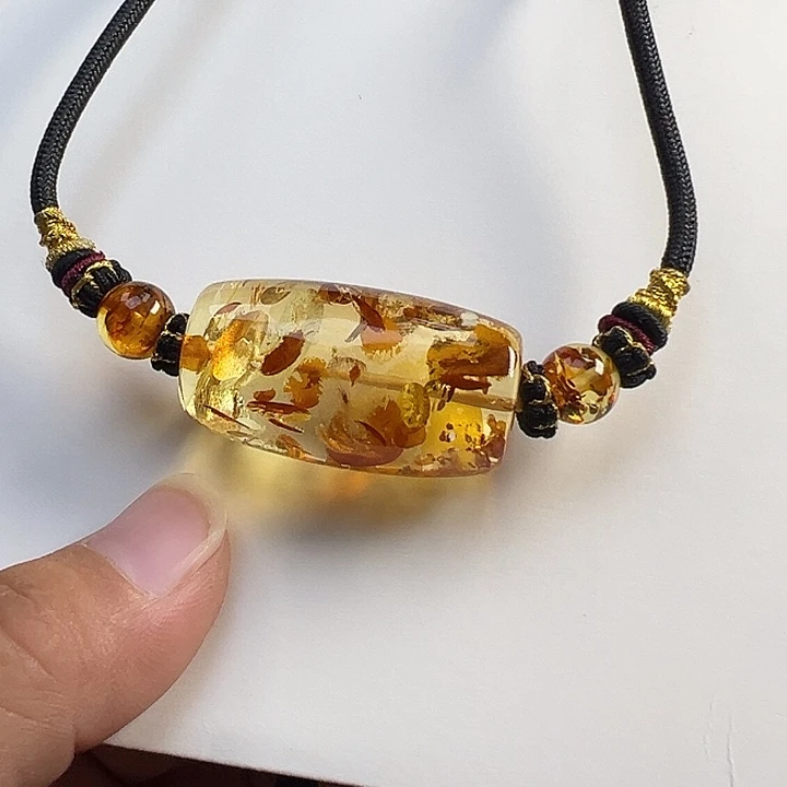 琥珀（花珀）未镶嵌颈饰
