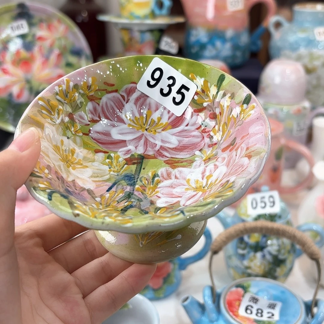 景德镇手绘高温釉下彩陶瓷茶具