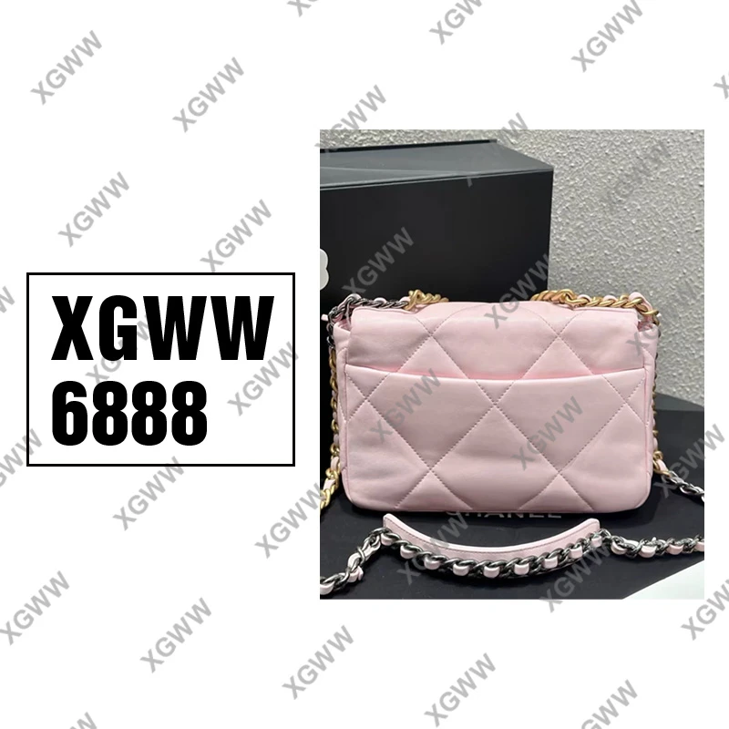 高端定制 2.5档 19bag淡粉色 单肩链条包-1160