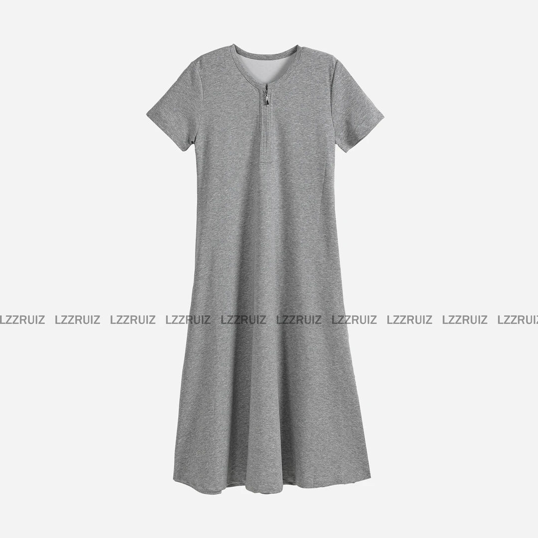 『LZZ』2025夏季潮牌宽松休闲百搭时尚气质高级显瘦收腰款plo长裙