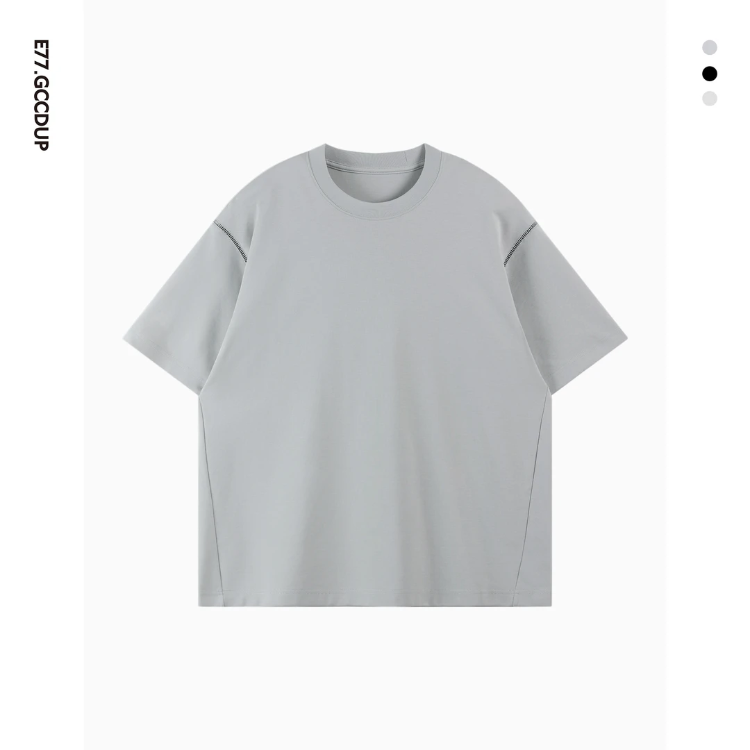 夏季醋酸莫代尔短袖圆领百搭简约潮流休闲高级感男装T恤2530