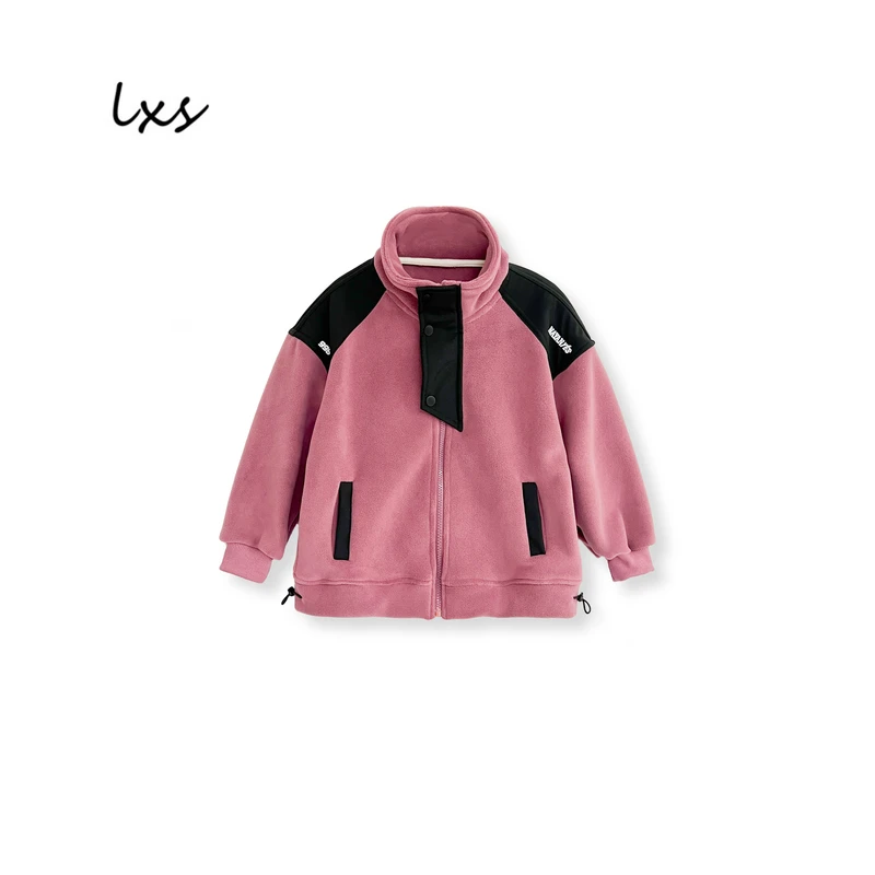 童装儿童加绒外套冬季男童韩版时尚休闲百搭宽松拉链立领外套Q187