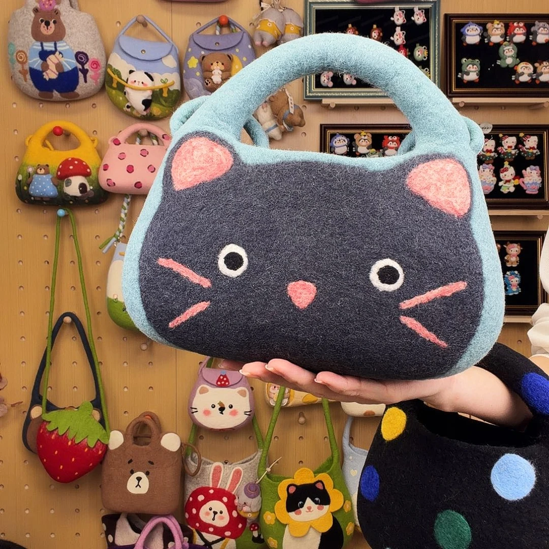 芭***量羊毛羊毛毡手作包包