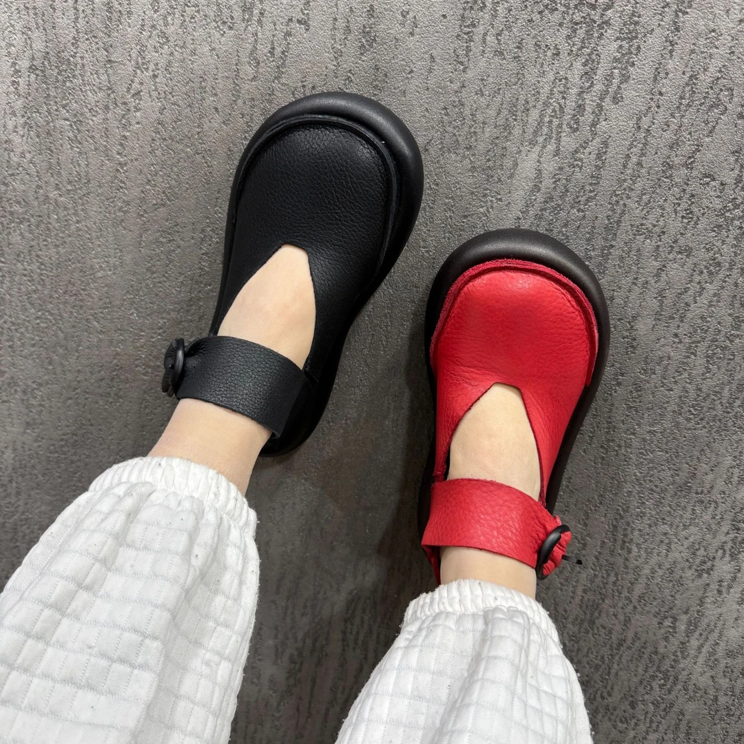 偏大一码/新款舒适时尚轻便百搭轮胎的复古女鞋  A8  999-3