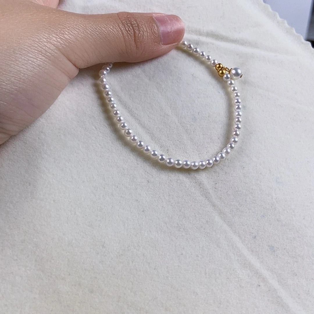 淡水珍珠手绳银S925镶嵌