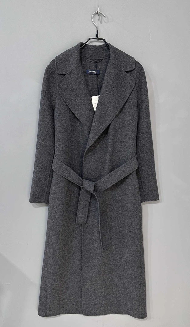 99新 MaxMara MaxMara / 麦丝玛拉/灰色长款大衣/44码/39362