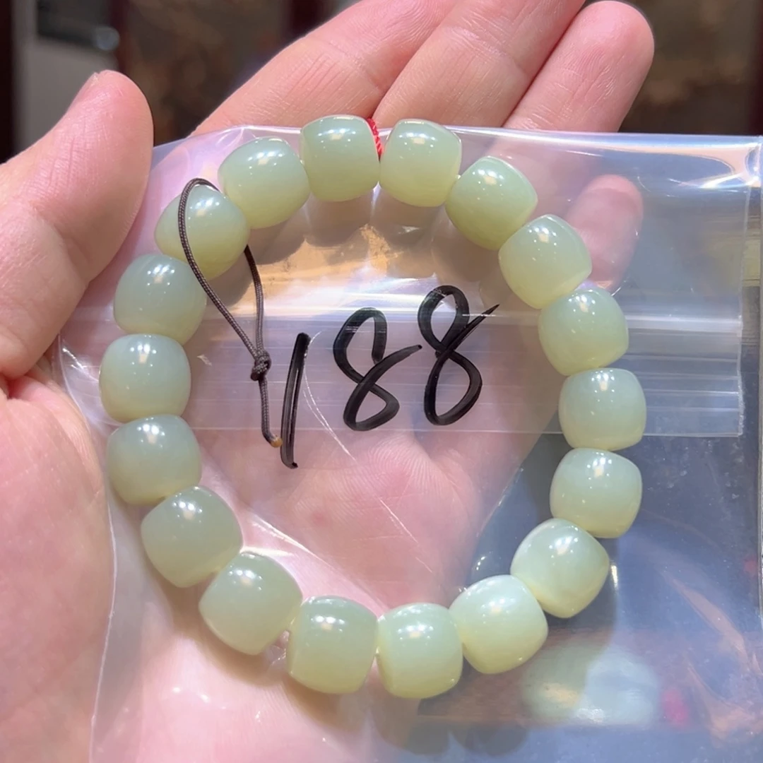 快***豆和田玉未镶嵌项圈青白玉直切卡12