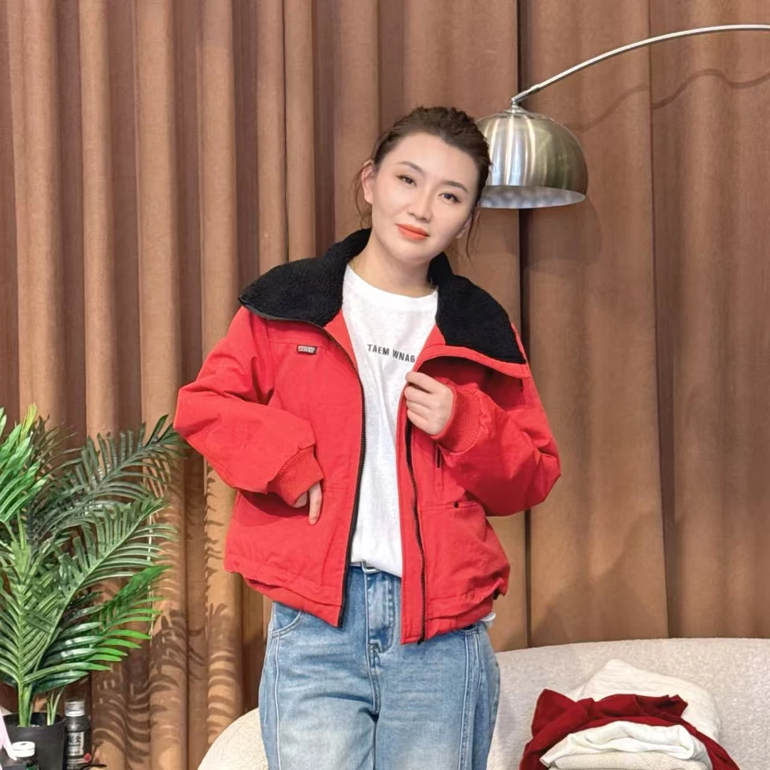 【二婷推荐】26年冬季新款时尚翻毛领加厚外套3001